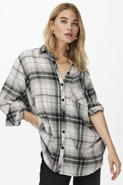 Only Camisa de cuadros negro