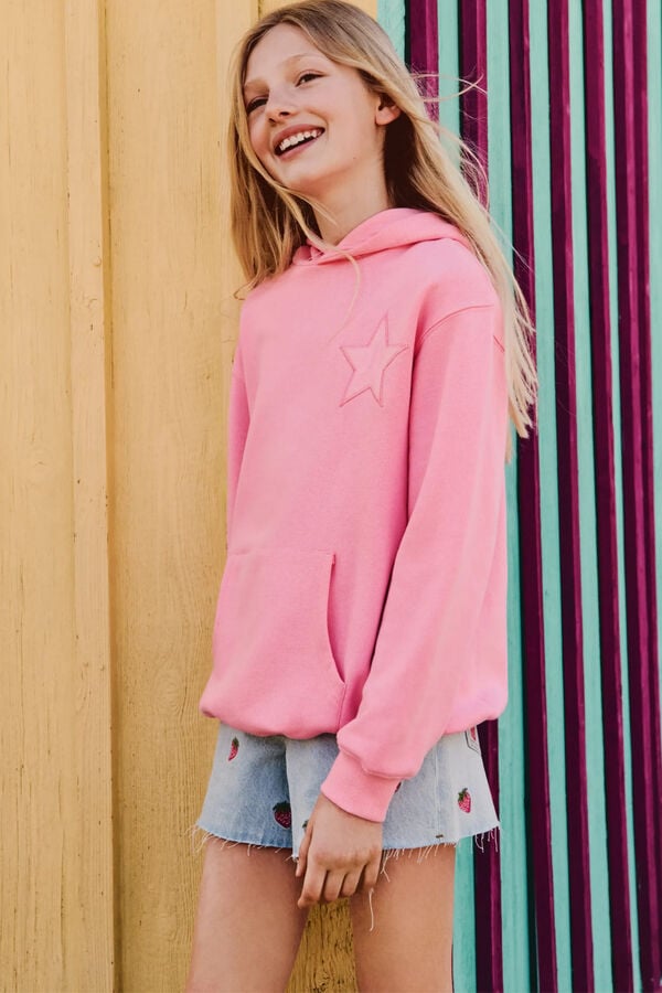 Springfield Kids Sweatshirt de menina com estrela rosa