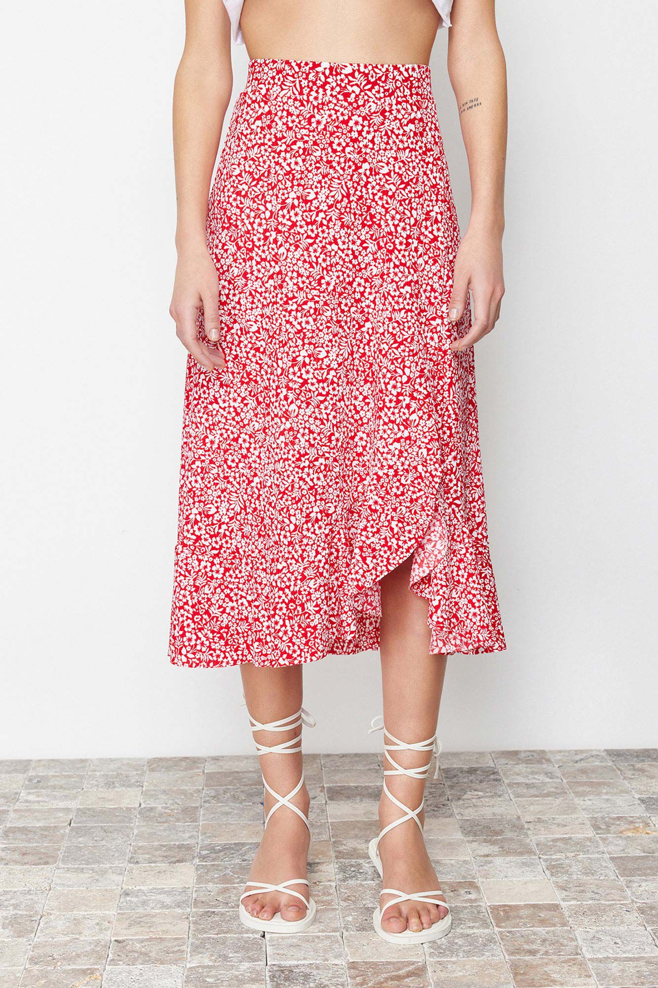 Trendyol Falda midi abertura