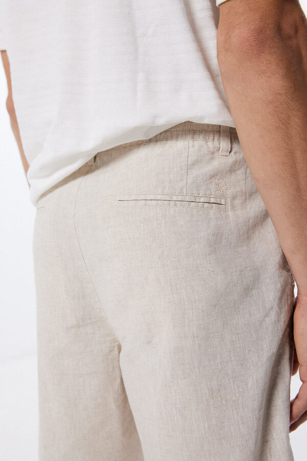 Springfield Linen Bermuda shorts natural