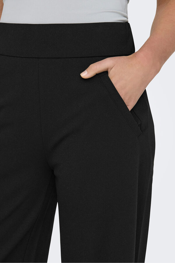 JDY Wide fluid trousers black