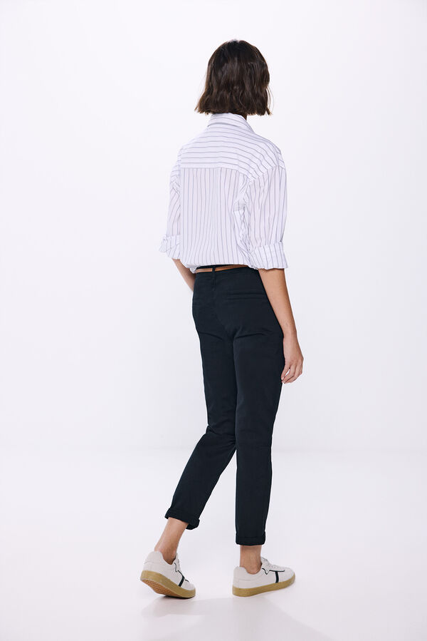 Springfield Pamučne chino hlače Crna