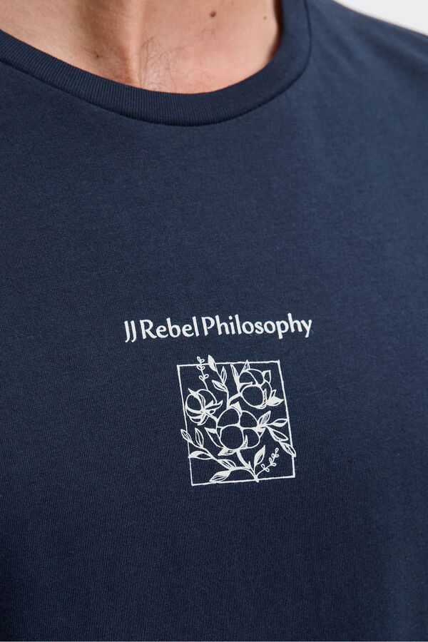 JJ REBEL T-shirt with back print blue