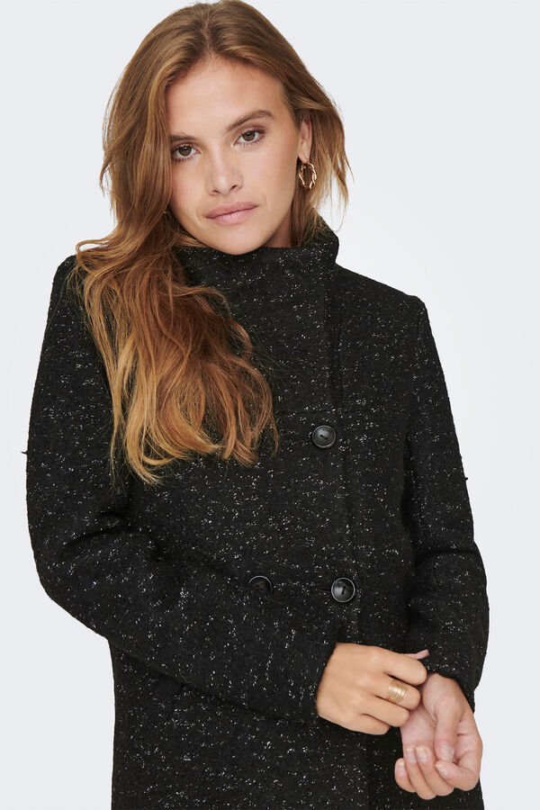 Only Midi teddy coat black