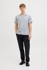 JJ REBEL Linen regular fit jogger trousers black