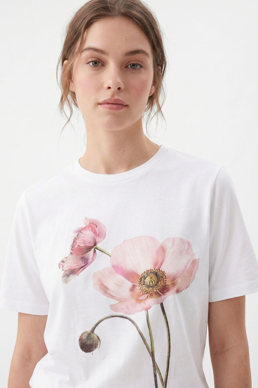 Camiseta de manga corta con print frontal