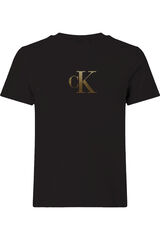 CK Jeans Camiseta dise&ntilde;o cristales brillantes negro