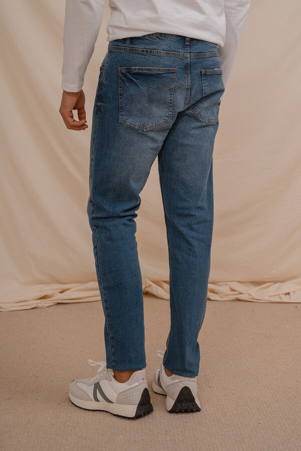Celopman Calça Jeans Slim Básica azul