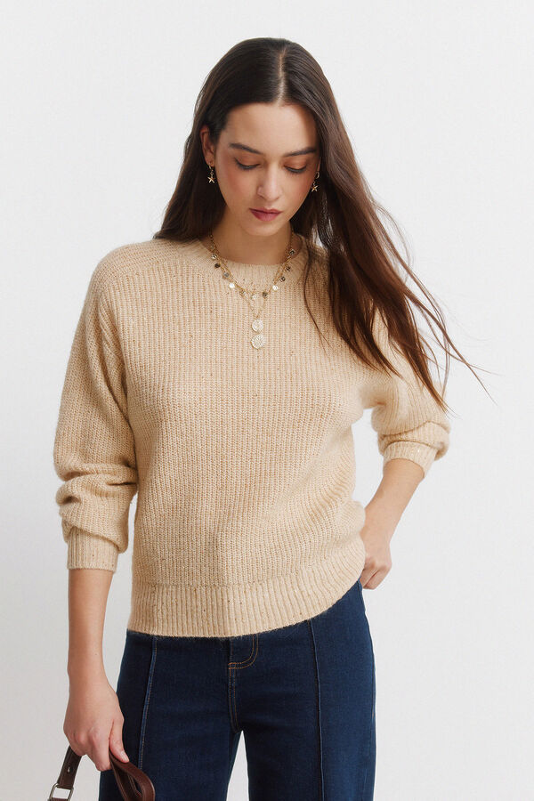 Springfield Sequined jumper brown
