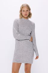 Springfield Short jersey-knit knit dress grey mix