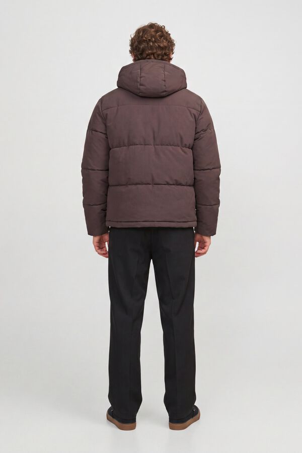 Jack & Jones Puffer jacket with hood brown