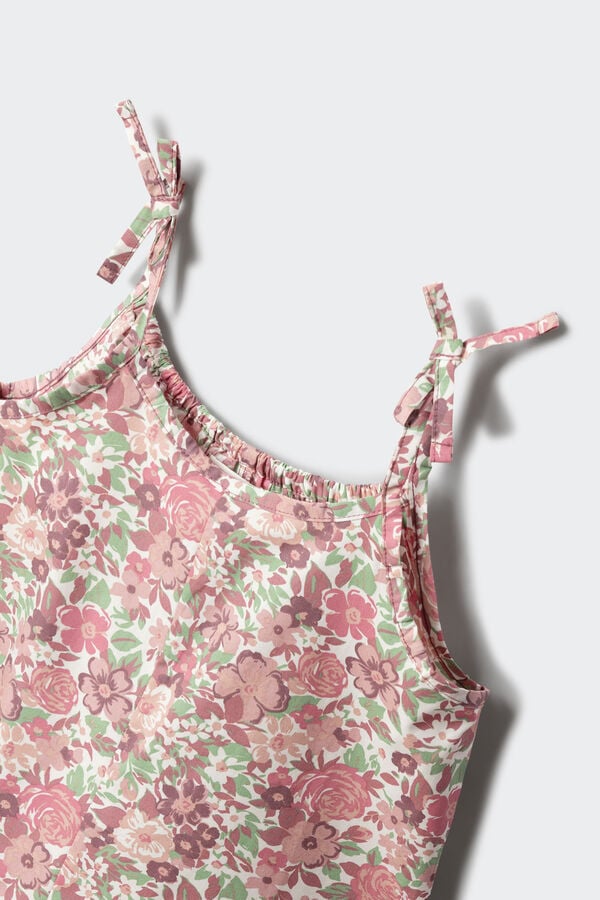 Springfield Kids Girls' floral dungarees pink