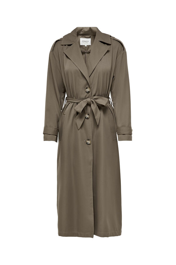 Springfield Long fluid trench coat brown