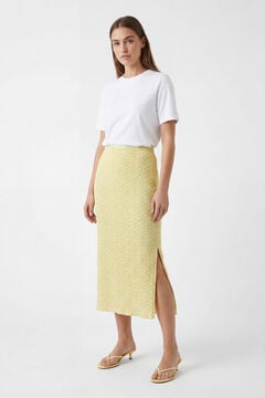 Pieces Falda midi estampada