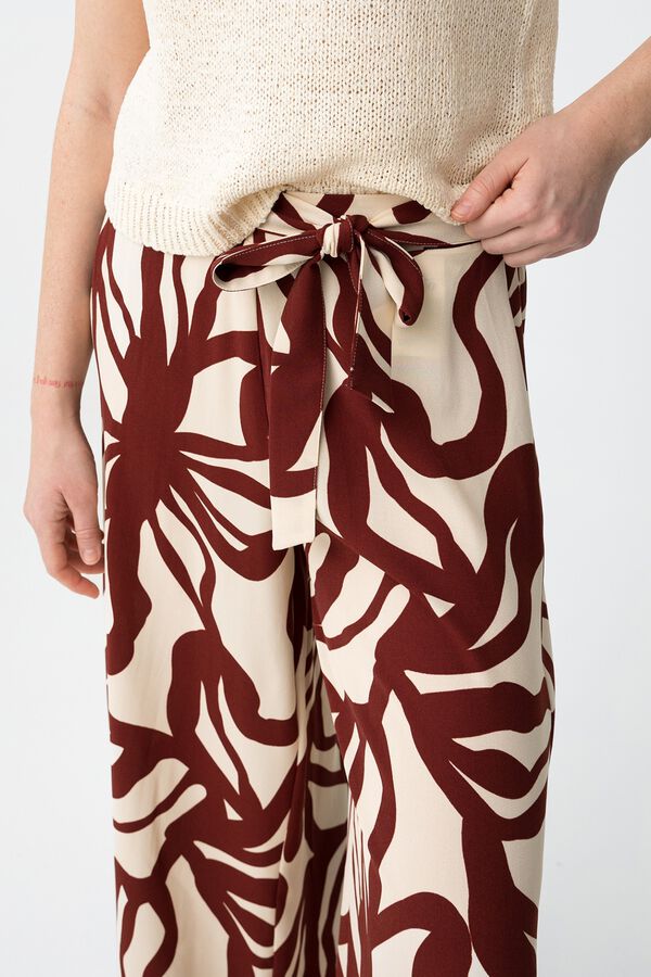 Tiffosi Pantalones Palazzo beige