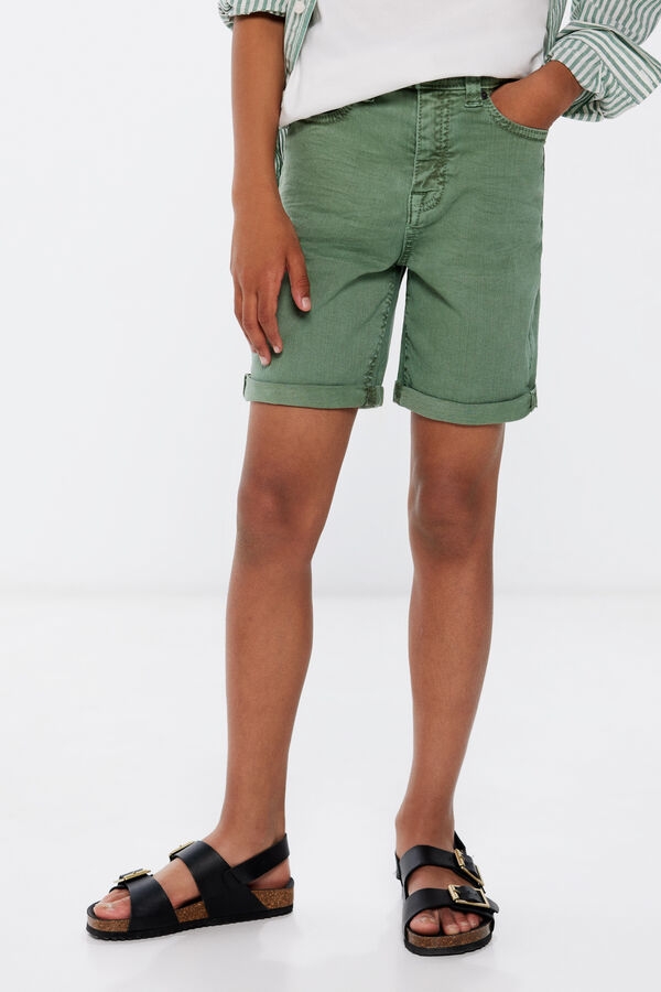 Springfield Boys' Bermuda shorts with 5 pockets green