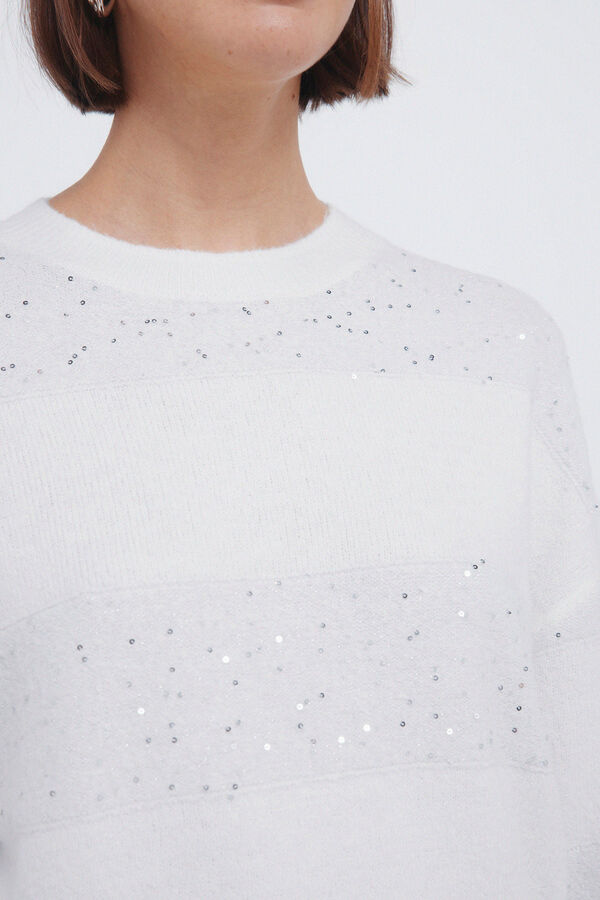 Springfield Pull rayé à rayures nude