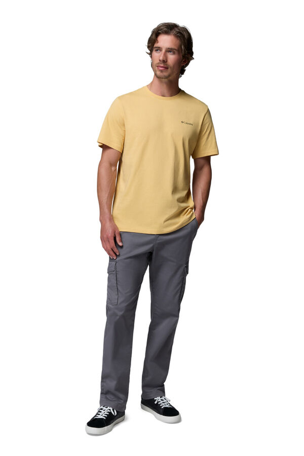 Columbia T-Shirt mit Natur-R&uuml;ckenprint Gelb