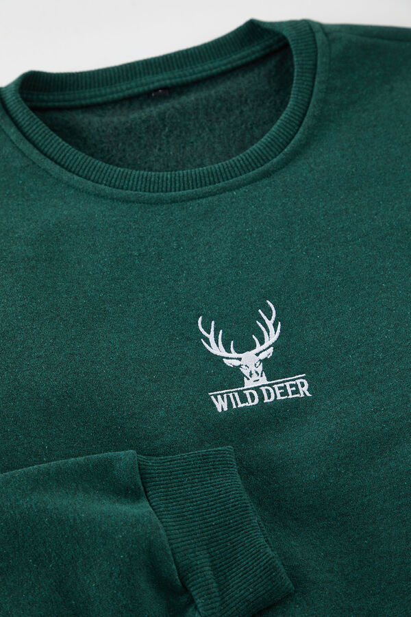 Trendyol Sweatshirt de gola redonda verde