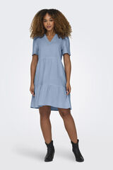 Only Short dress with short sleeves blue