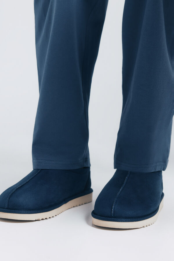 Springfield House clog slipper blue