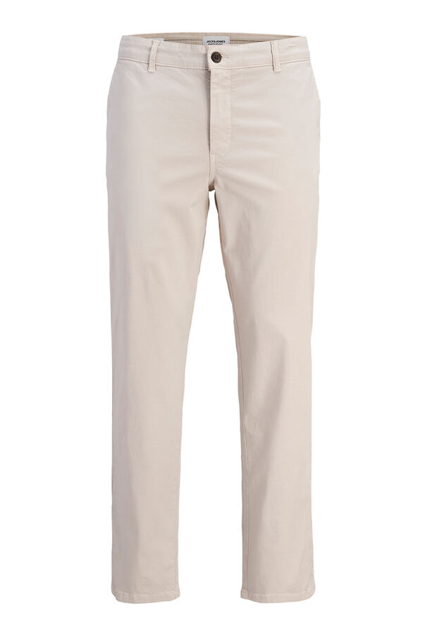 Jack & Jones Pantal&oacute;n chino regular tiro medio gris
