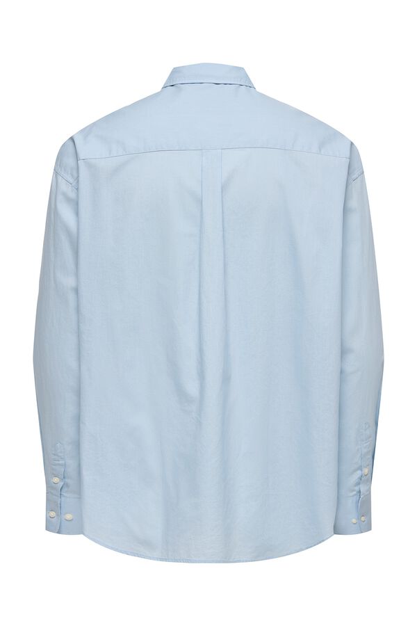 Only & Sons Langarm-Hemd Blau