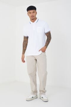 Brave Soul Polo de manga corta con bolsillo