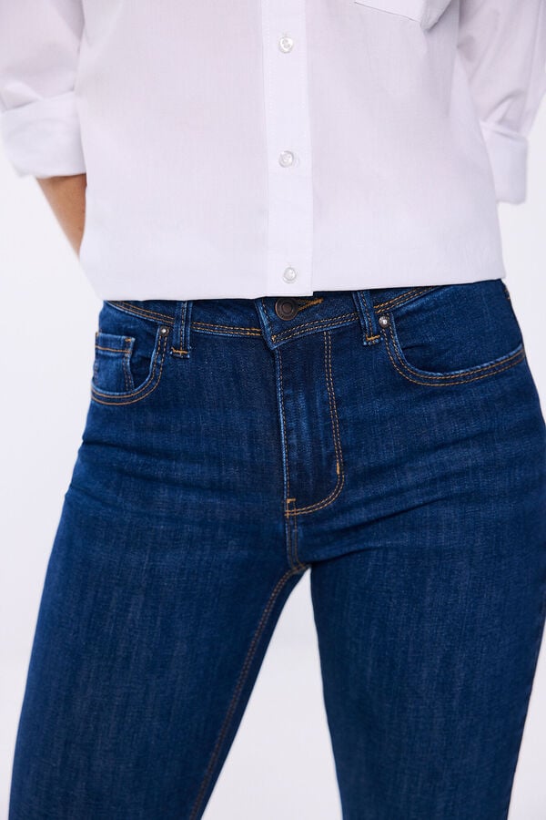 Springfield Jeans cortados justos azul