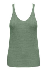 Springfield Jersey-knit sleeveless top zelena