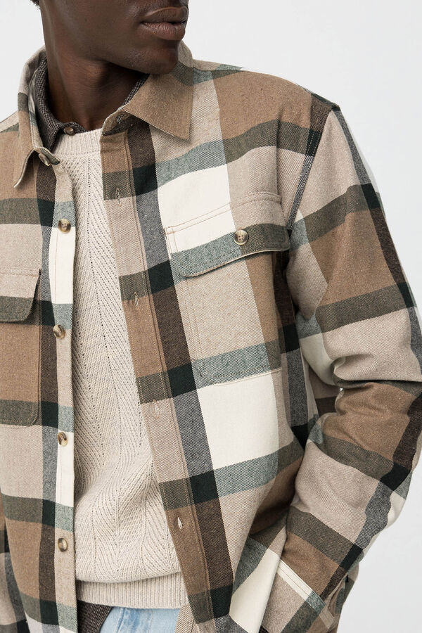 Tiffosi Camisa de cuadros gris