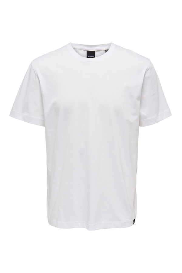 Springfield Basic-T-Shirt Regular-Fit Weiß