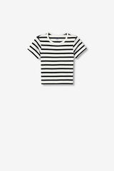 Tiffosi Young striped cropped t-shirt white