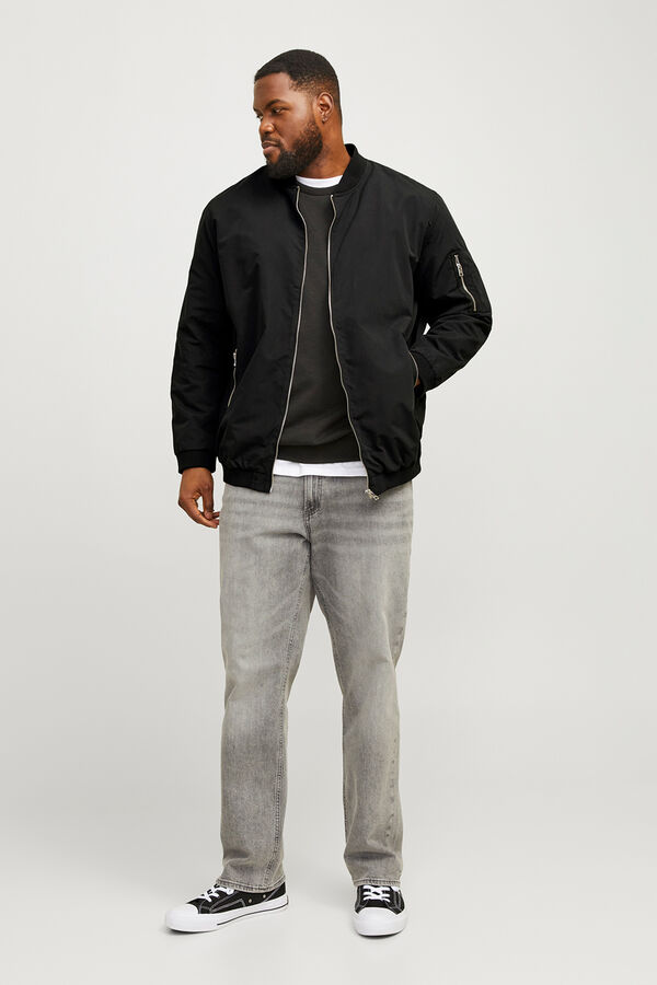 Jack & Jones PLUS Jaqueta bomber leve preto
