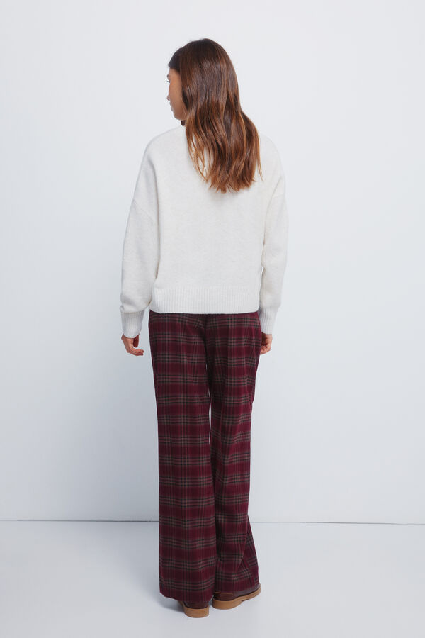 Springfield Checkered jogger trousers printed