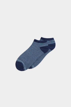 Springfield Micro-stripe ankle socks bluish