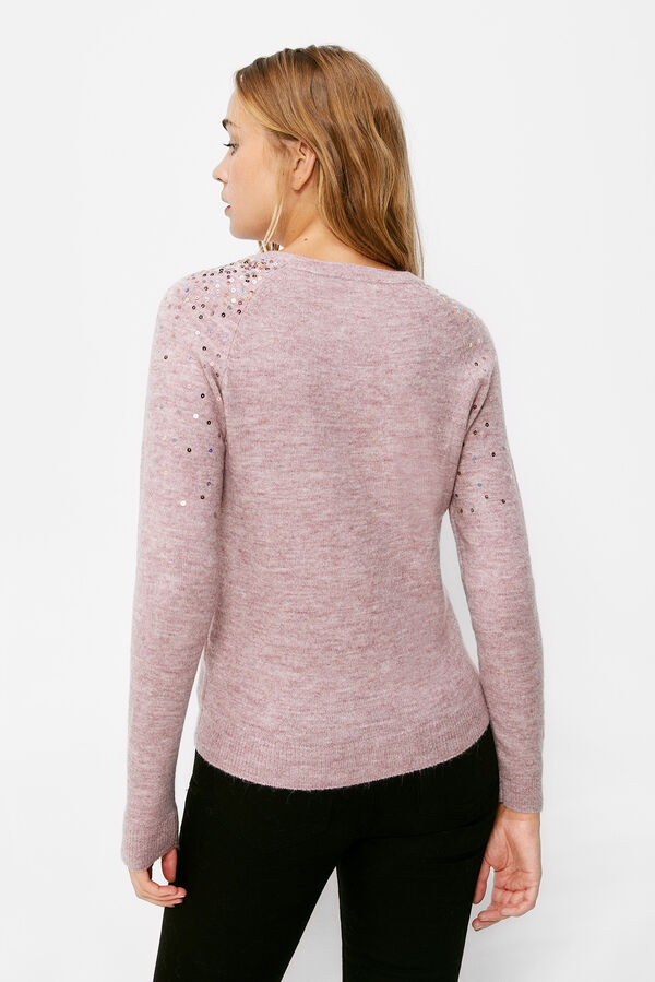 Springfield Suéter de lantejoulas gradiente rosa