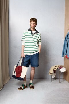 Springfield Polo piqu&eacute; riscas contraste regular fit