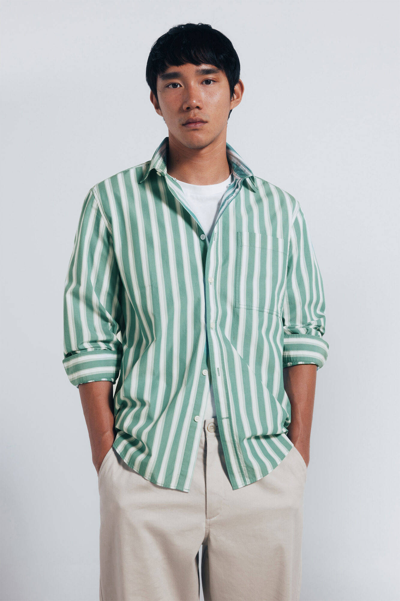 Springfield Striped poplin shirt