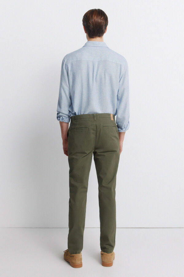 Springfield Pantalon chino coupe skinny imprim&eacute;