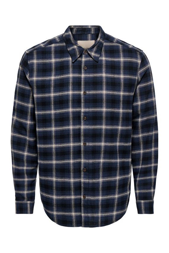 Camisa con print de cuadros