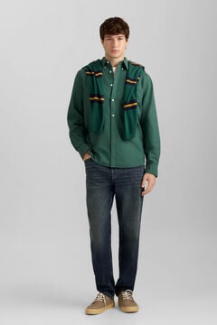 Springfield Chemise oxford teinte en pi&egrave;ce