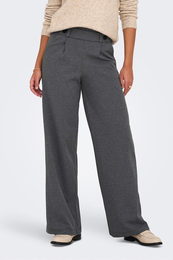 JDY Pantalón largo wideleg gris