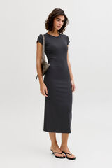 Jack & Jones Vestido largo canal&eacute; el&aacute;stico negro