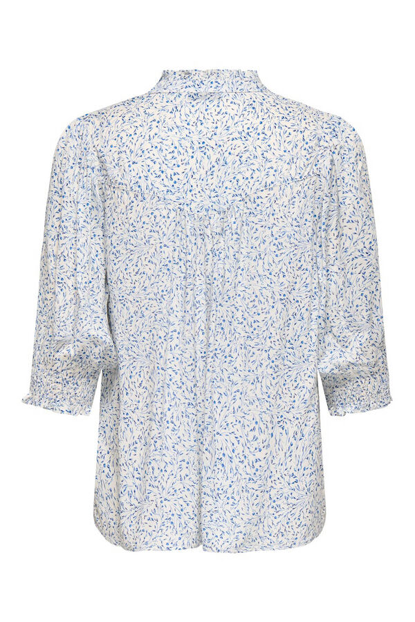 Only Elastic 3/4 sleeve shirt white