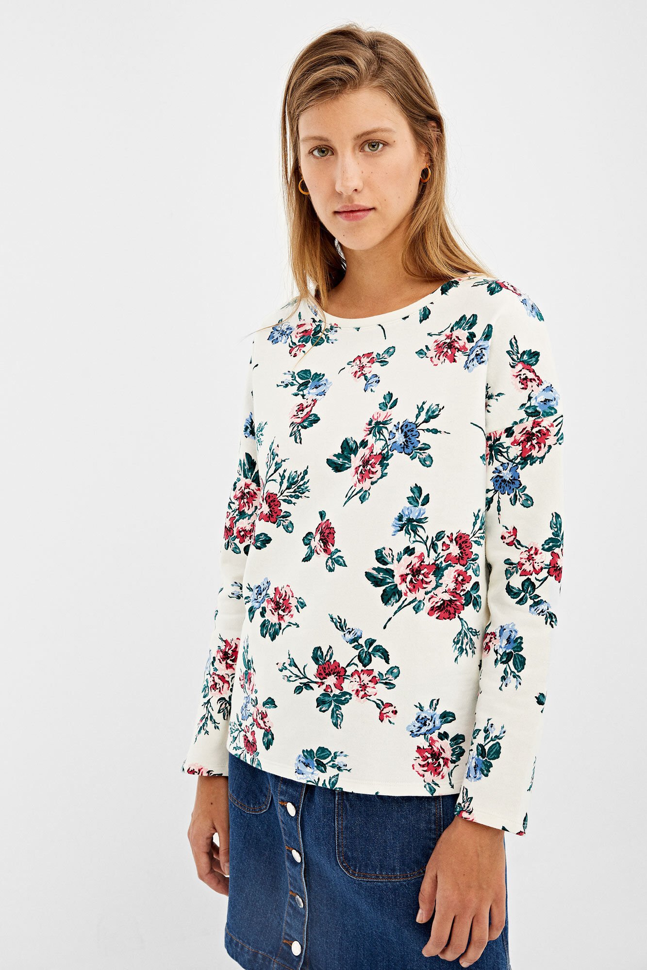 floral print sweatshirt