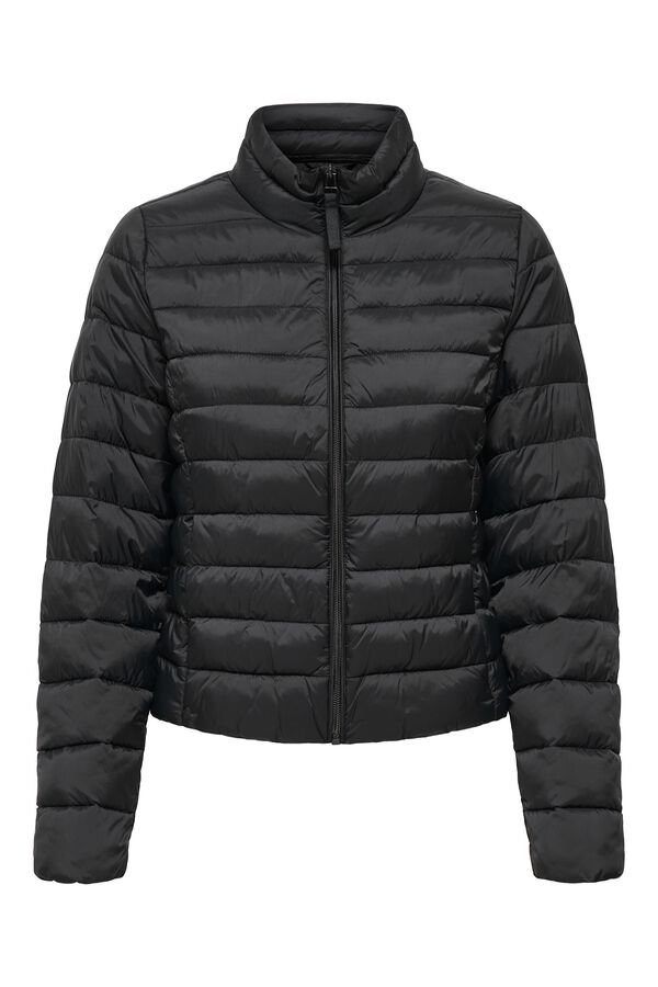 Only Puffer jacket with zip fastening black