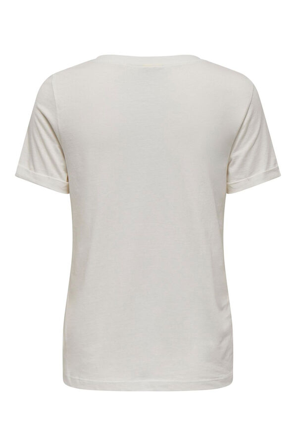 Springfield Camiseta de manga corta estampado fondo blanco