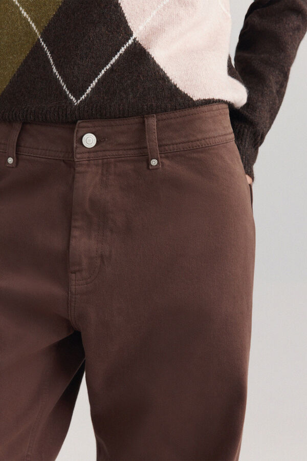 Springfield Jeans sailor cintura alta color marr&oacute;n