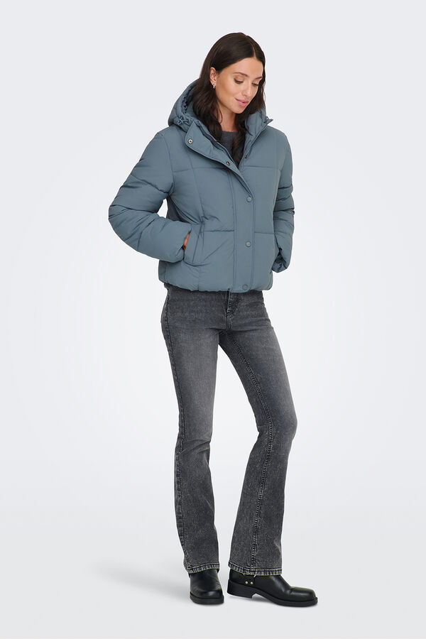JDY Abrigo acolchado gris
